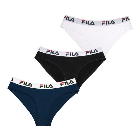 Lot de 3 Culottes femme coton FU6043 Noir Navy et Blanc