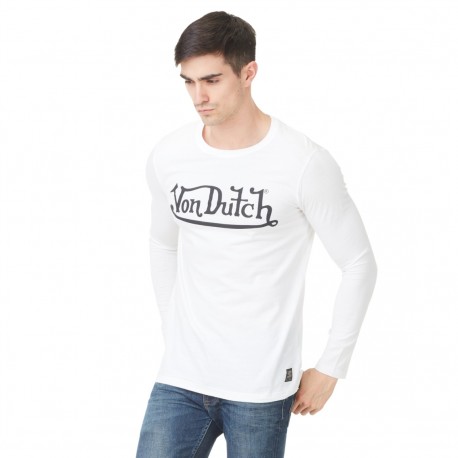 T-shirt Homme Von Dutch Boss Logo Blanc