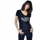 T-shirt Col V Femme Von Dutch Jenna Logo Noir