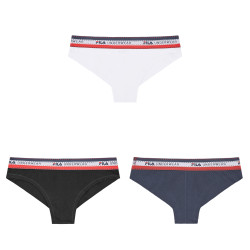 Lot de 3 Strings brésilien femme coton Uni FU6178