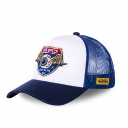 Casquette baseball avec filet High Blanc et Bleu