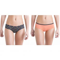 Boxers Femme Pois et Corail