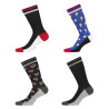 Lot de 4 Paires de Chaussettes de ville homme Fantaisie 80's Lot de 4 Paires de Chaussettes de ville homme Fantaisie 80's
