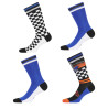 Lot de 4 Paires de Chaussettes de ville homme Fantaisie Racing