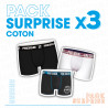 Pack Surprise de 3 Boxers coton homme