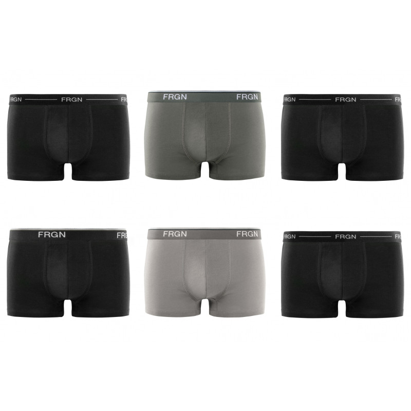 Lot de 6 boxers homme en coton FRGN Lot de 6 boxers homme en coton FRGN