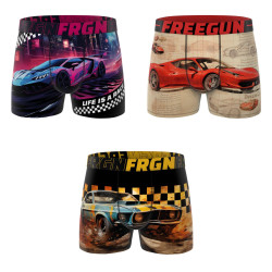 Lot de 3 boxers homme Garantie 2 ans Cars Racing