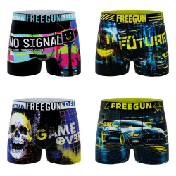 Lot de 4 boxers homme Glitchy Pop Garantie 2 ans