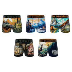 Lot de 5 boxers homme Vintage outdoor Garantie 2 ans