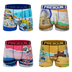 Lot de 4 boxers homme en polyester recyclé Landscape