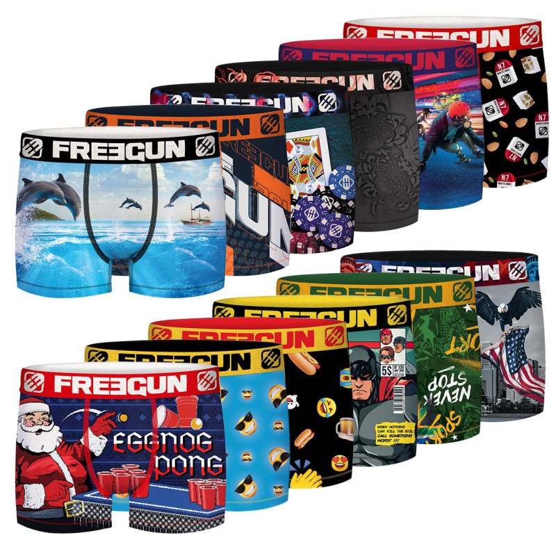 Pack Surprise de 12 Boxers microfibre homme