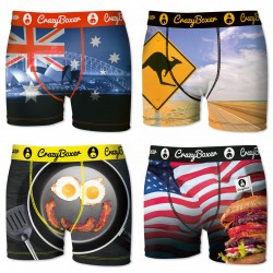 Lot de 4 Boxers Homme Crazy Boxer