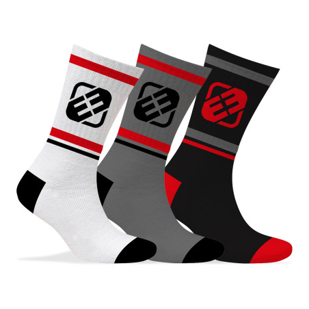 Lot de 3 Paires de Chaussettes Tennis homme colorée