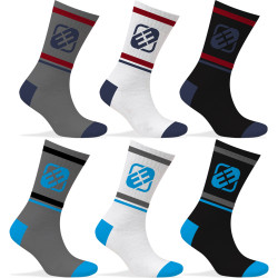 Lot de 6 Paires de Chaussettes Tennis homme assorties
