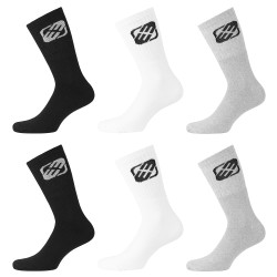 Lot de 6 Paires de Chaussettes Tennis homme assorties
