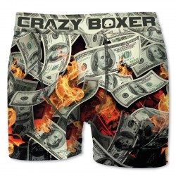 Boxer Homme Burning Dollars CRAZY BOXER