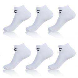 Lot de 6 Tiges courtes unies femme Blanc