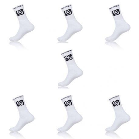 Lot de 7 paires de chaussettes tennis homme Freegun Blanc