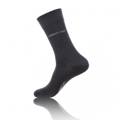 Chaussettes Homme Unies Grises Foncées CERRUTI