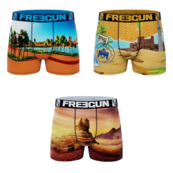 Lot de 3 boxers garçon en polyester recyclé Landscape