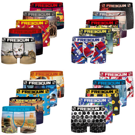 Pack Surprise de 5 Boxers microfibre garçon