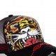 Casquette Baseball homme filet ED Hardy Tiger Noir