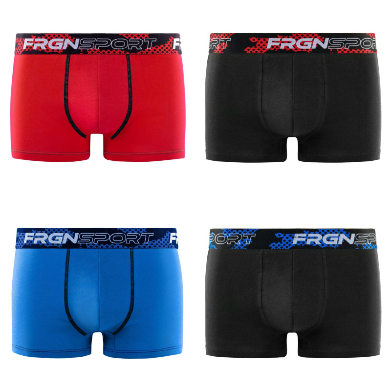 Lot de 4 boxers garçon en coton Dynamic Tom Lot de 4 boxers garçon en coton Dynamic Tom