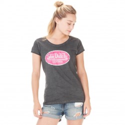 T-shirt Von Dutch femme Aarona Anthracite Used