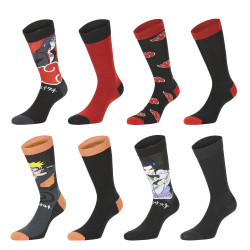 Lot de 8 paires de chaussettes Naruto Shippuden Homme