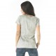 Tee-shirt femme Casting, Col V, Gris clair