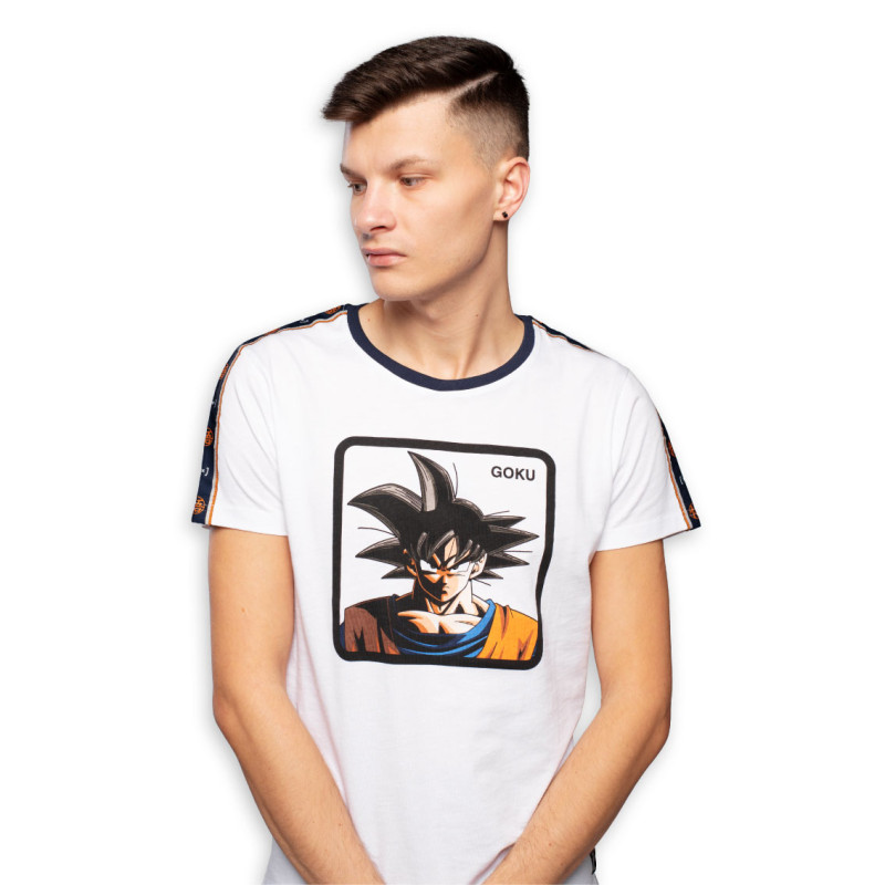 T-Shirt homme Dragon Ball Z Goku Blanc
