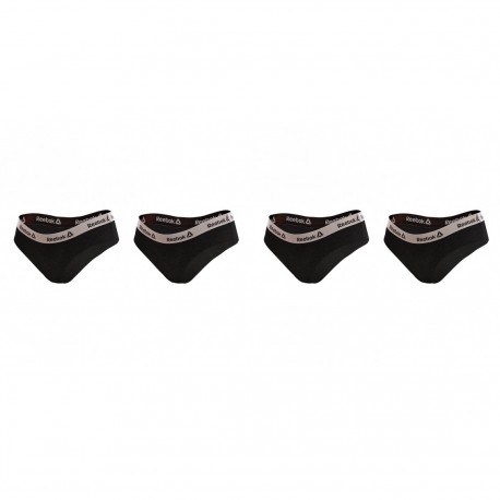 Lot de 4 slips coton femme Reebok 9310 Noir