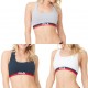 Lot de 3 brassières coton Fila FU6048 Gris, Navy et Blanc