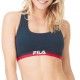 Lot de 3 brassières coton Fila FU6048 Gris, Navy et Blanc