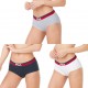 Lot de 3 boxers coton femme Fila FU6051 Gris, Navy et Blanc