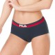 Lot de 3 boxers coton femme Fila FU6051 Gris, Navy et Blanc