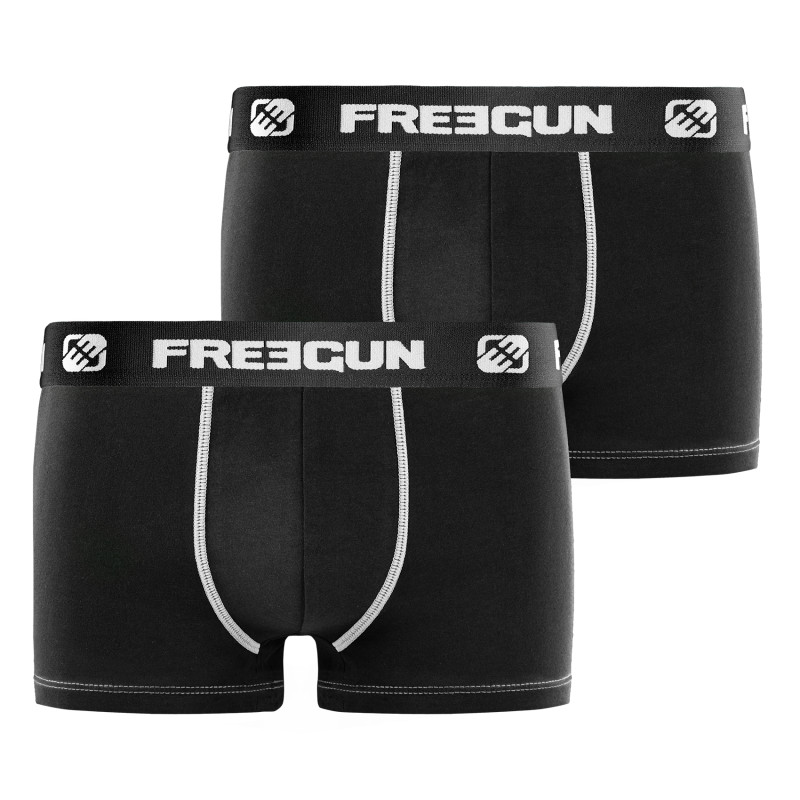 Lot de 2 Boxers garçon coton Noir