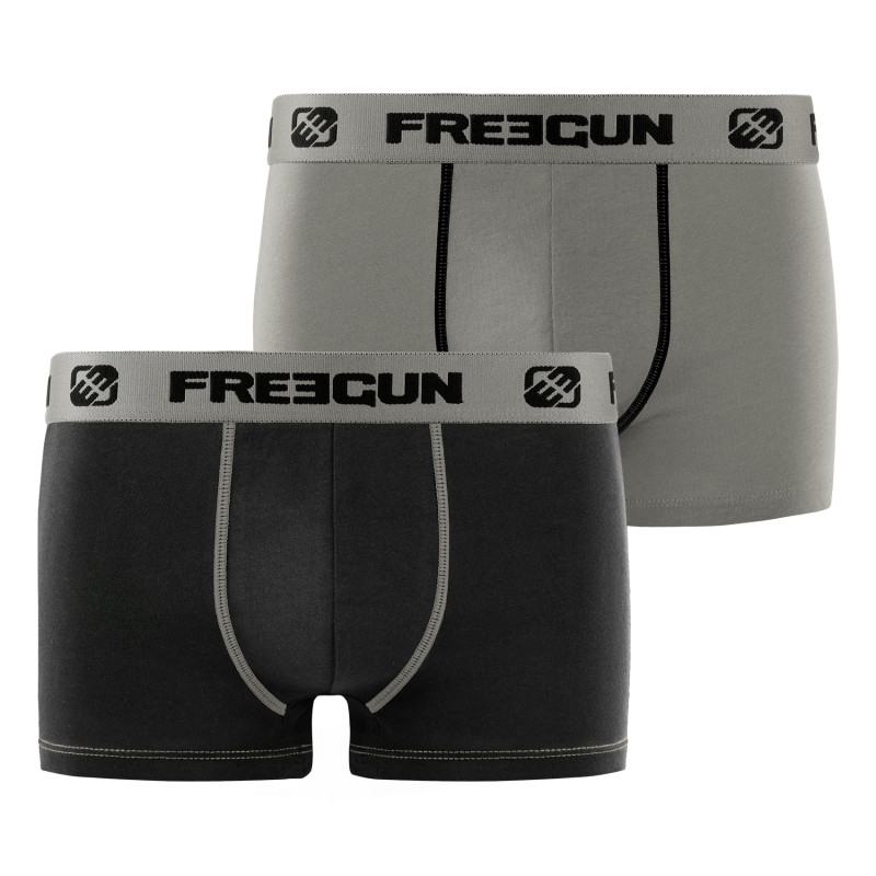 Lot de 2 Boxers garçon coton Gris