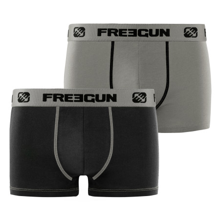 Lot de 2 Boxers garçon coton Gris