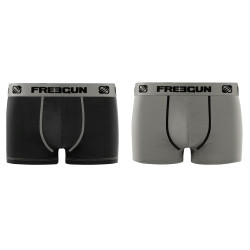 Lot de 2 Boxers garçon coton Gris