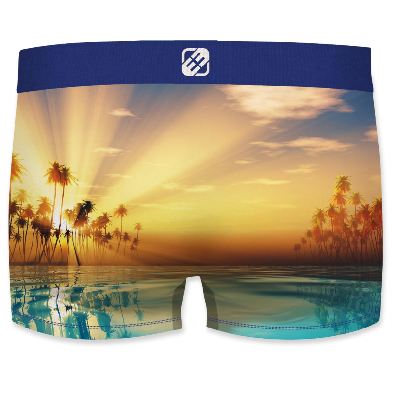 Boxer garçon en polyester recyclé Landscape Sun
