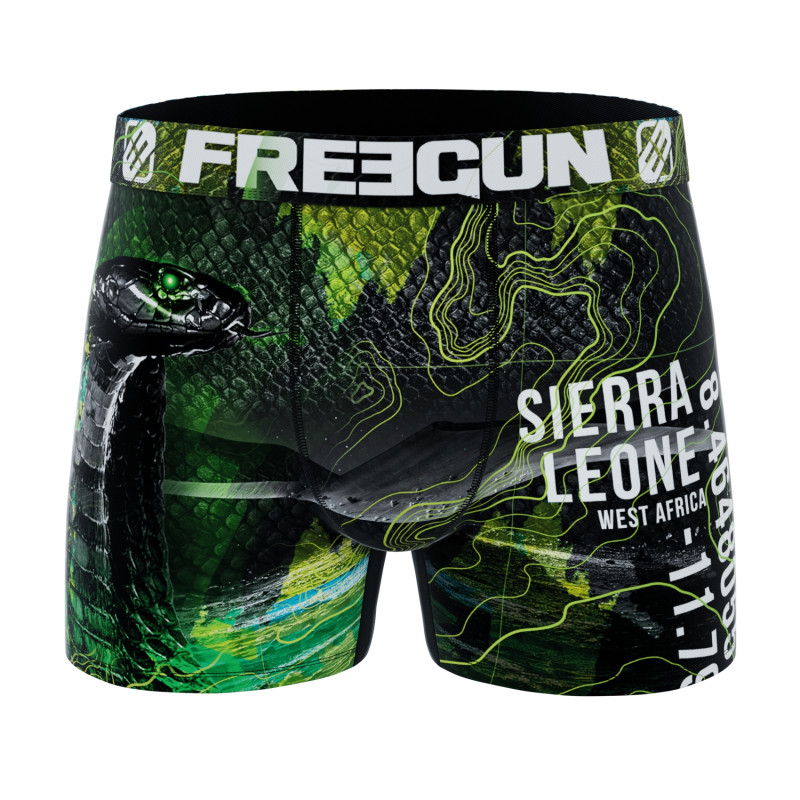 Boxer garçon en polyester recyclé Animail Savage Snake