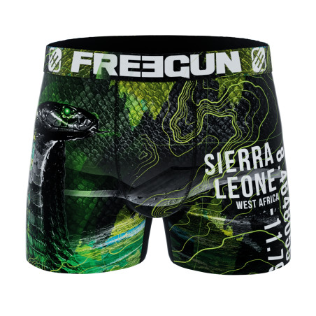 Boxer garçon en polyester recyclé Animail Savage Snake