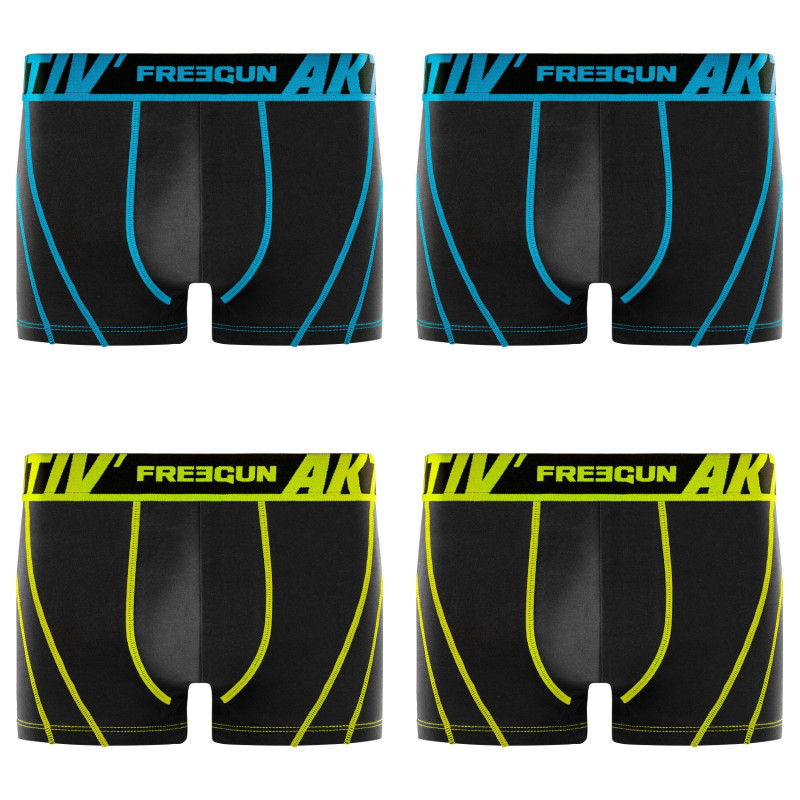 Lot de 4 boxers homme en coton Aktiv
