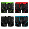 Lot de 4 Boxers homme Aktiv surpiqûres colorées