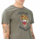 T-shirt homme Ed Hardy Hard Tiger Vert Kaki