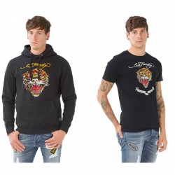 Lot Sweat et T-shirt Homme TIGRE Noir ED HARDY