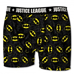 Boxer Homme Justice League Imprimé Logo Batman Noir