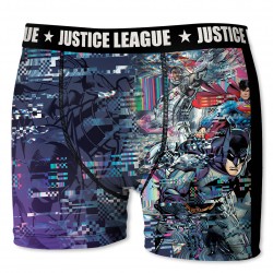 Boxer Homme Justice League Imprimé Equipe Noir