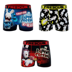 Lot de 3 boxers enfant Lapins Cretins